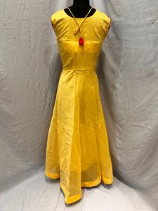 Yellow Embroidered Indian Dress
