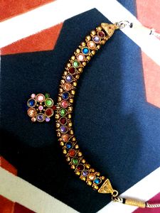 Beautiful Stone Necklace Set,For 50 Rupees