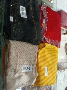 Assorted Sarees 4pc Combo
