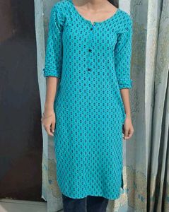 Printed Blue Kurta