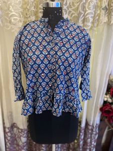 Printed Peplum Top