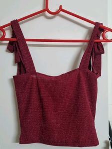 Burgundy Sparkle Top
