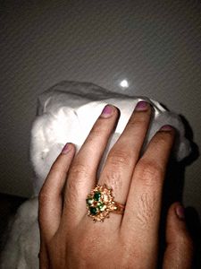 “Necklace set with earrings, ring &amp; saree pin