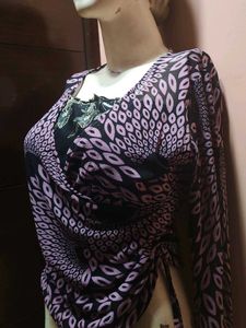 Patterned Wrap Top