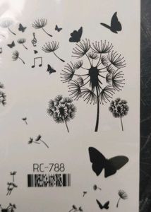 Temporary tattoo- Butterfly and flower