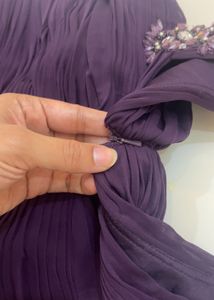 Wine Color Beautiful Floor length Dress