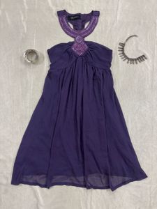 Purple Embellished Dress