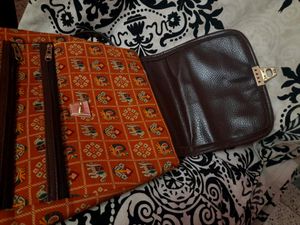 NEW BLOCK PRINT BAGPACK WITH PU LEATHER