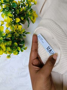 Zara Cream Cropped Sweater