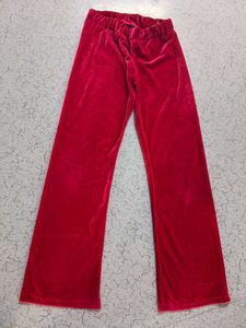 Red Velour Rhinestone Hoodie