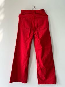 Red Flare Leg Jeans