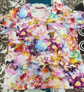 multi color floral top