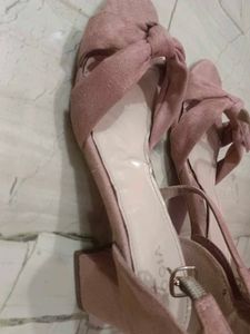 Pink Heels with Bow Detail