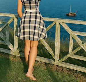 🩵Plaid Sleeveless Dress✨