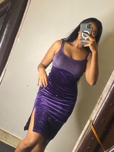 Purple Party Velvet Dress💜