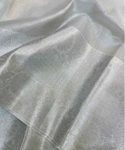 Elegant Silver Tissue Kota Saree