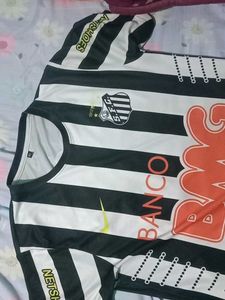 Santos FC Jersey - Black &amp; White Neymar Retro