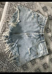 Light Blue Denim Shorts