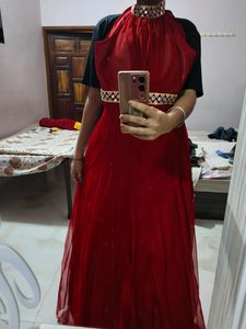 Beautiful partywear Red Gown