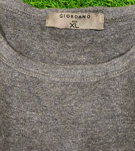 Grey Long Sleeve Woollen Top