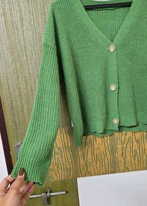 Green Knit Cardigan