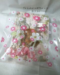 Handmade Beaded Drop Earrings SET Of 2