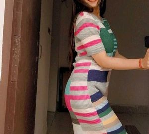 Colorful Knit Dress