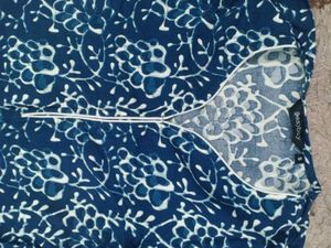Blue &amp; White Print Dress