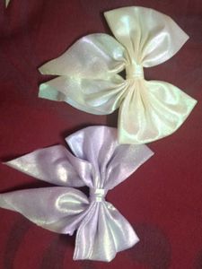 Cute Satin Bow Hair Clips - Set of 2