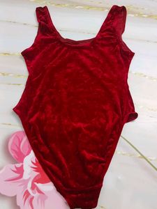 )(1100)Red Velvet One Piece Swimsuit