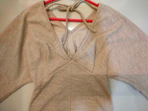 SHEIN Flared Sleeve Bodycon Backless