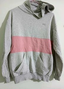 Grey & Pink Hoodie