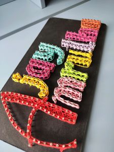 String Art Name Board