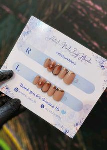 classy Nude Nail Set With ombre and Chrome Effect!