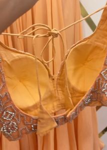 peach luxe lehenga