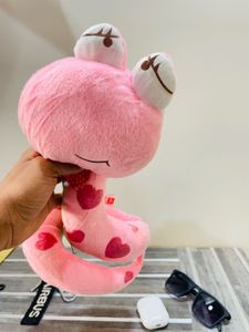 🐍💖 Adorable Pink Snake Plush Toy – Heart-Filled
