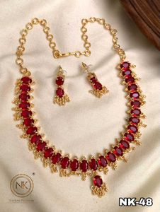 Red & Gold Necklace Set