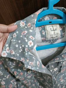 Cotton Jacket For Winter Floral Print
