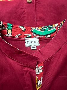 Maroon Hi-Lo Tunic Top