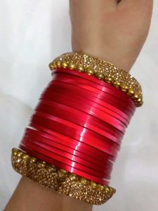 Red & Gold Bangle Set