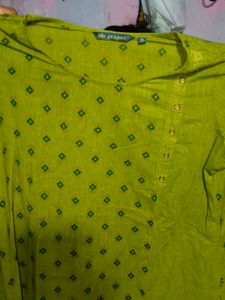 Green Printed women kurta