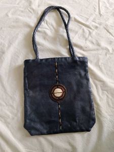 Leather Tote Bag with Unique Design