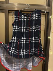 Chic Plaid Peplum Top