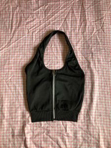 Zip Front Brand New Cropped Top
