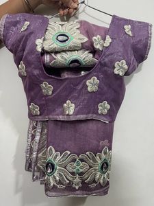 Saree With Blouse, Fall And Petticoat