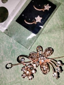 Floral Crystal Hair Jewelry