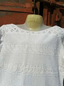 Elegant White Embroidered Dress