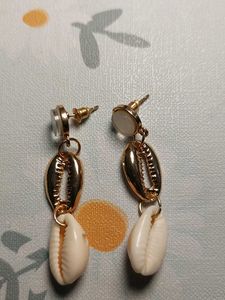 Cowrie Shell Dangle Earrings