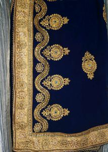 Elegant Navy Blue Saree