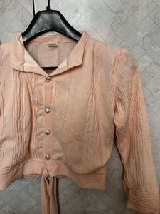 Cute Pink Button-Down Top